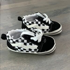 Baby Black and White Checkered Shoes